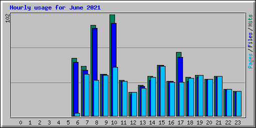 Hourly usage for June 2021