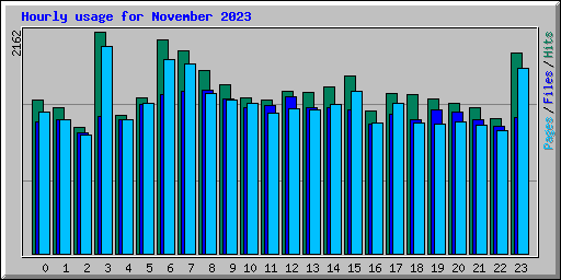 Hourly usage for November 2023