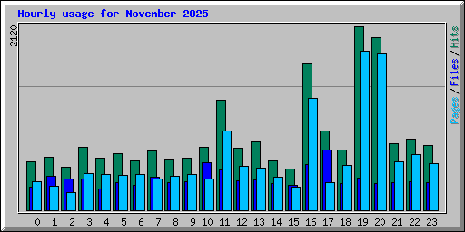 Hourly usage for November 2025