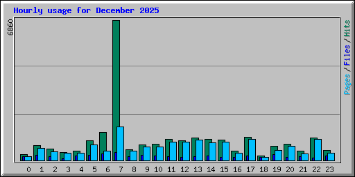Hourly usage for December 2025