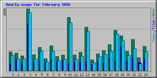 Hourly usage for February 2026